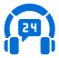 Headset 24/7 support icon